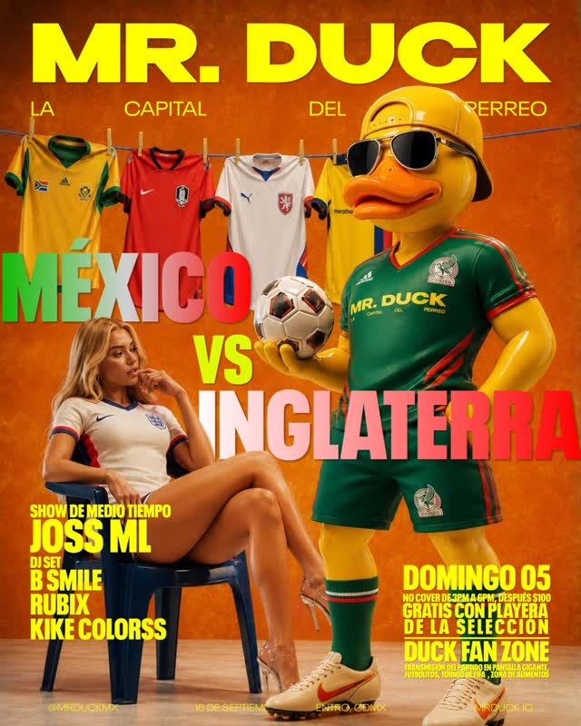 MÉXICO VS INGLATERRA SE VIVE EN MR DUCK