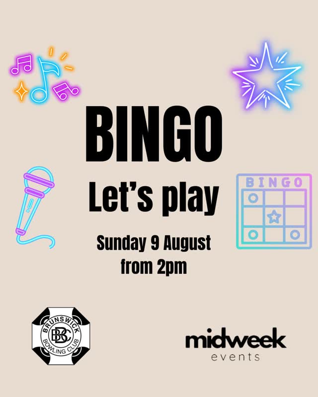 BINGO is coming to the Brunswick Bowling Club!