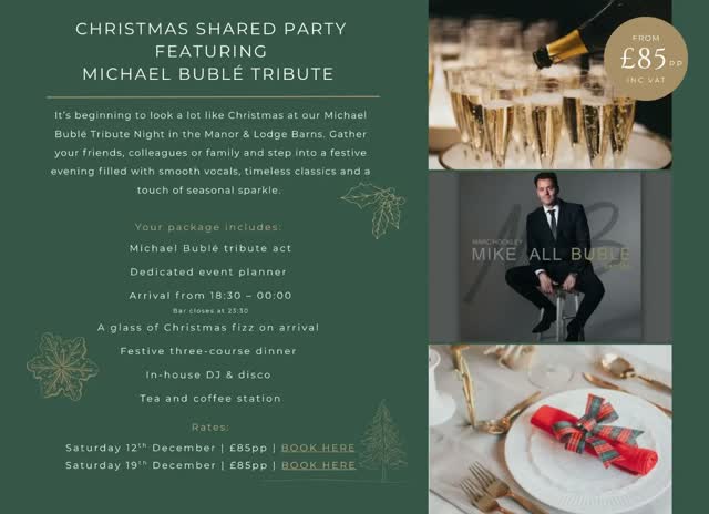 CHRISTMAS SHARED PARTY FEATURING MICHAEL BUBLÉ TRIBUTE