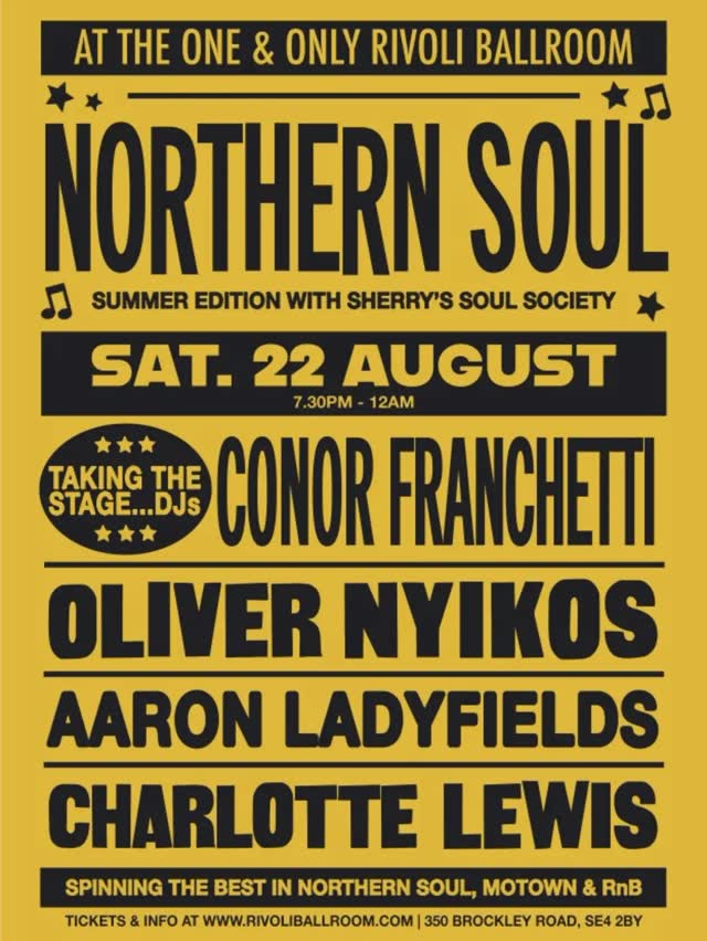 NORTHERN SOUL - SUMMER EDITION WITH SHERRY'S SOUL SOCIETY