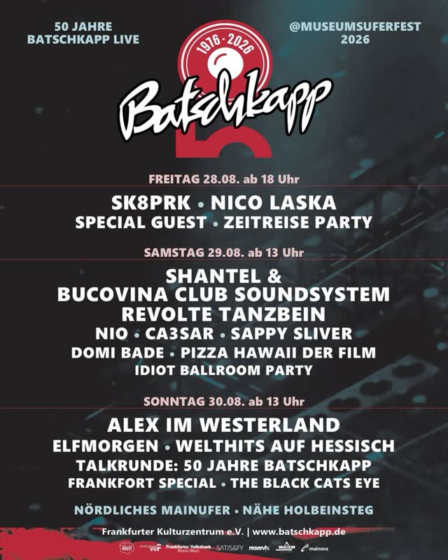 50 JAHRE BATSCHKAPP LIVE @ MUSEUMSUFERFEST 2026