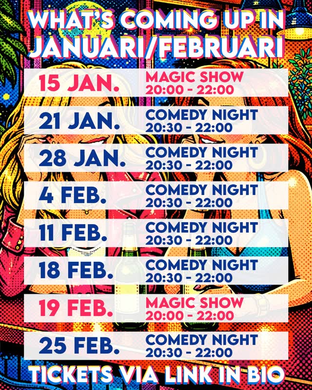 WHAT'S COMING UP IN JANUARI/FEBRUARI