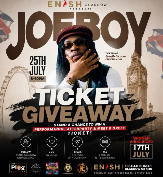 ENISH GLASGOW PRESENTS JOEBOY