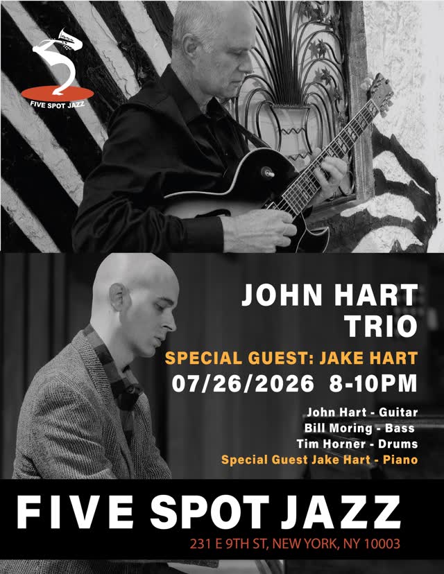 JOHN HART TRIO Special Guest: Jake Hart