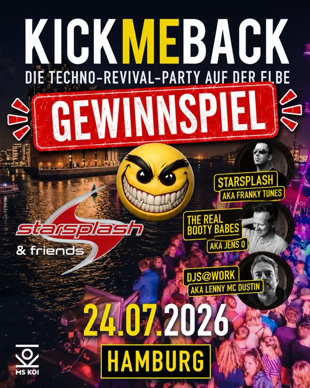 KICK ME BACK auf der Hamburger Elbe – STARSPLASH & FRIENDS