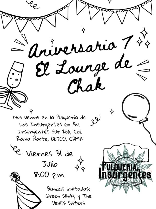 Aniversario 7 El Lounge de Chak