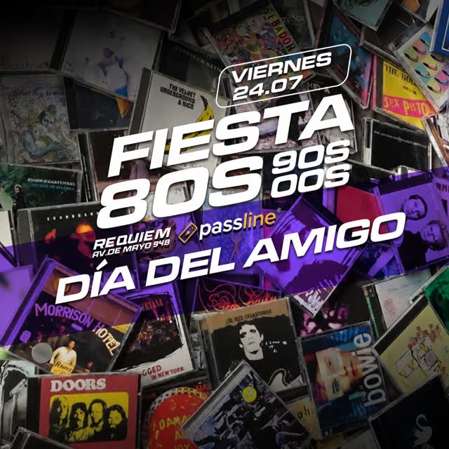 FIESTA RETRO 80’s · 90’s · 2000’s · ESPECIAL DÍA DEL AMIGO