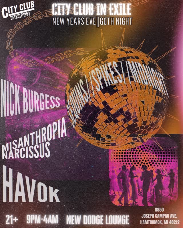 CITY CLUB IN EXILE | NEW YEARS EVE GOTH NIGHT